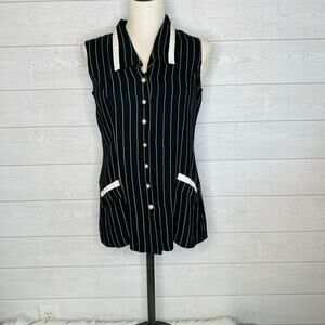 90’s Vintage Breakin’ Loose pinstripe sleeveless top Size 7/8